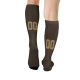 Custom Brown Light Khaki Knee-High Sock