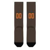 Custom Brown Orange Knee-High Sock