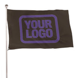 Custom Brown Light Purple Flag