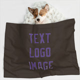 Custom Brown Light Purple Pet Blanket
