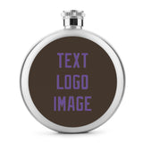 Custom Brown Light Purple Hip Flask