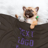 Custom Brown Light Purple Pet Blanket