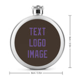 Custom Brown Light Purple Hip Flask