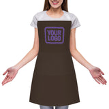 Custom Brown Light Purple Apron