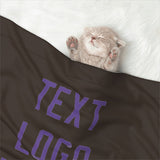 Custom Brown Light Purple Pet Blanket