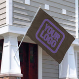 Custom Brown Light Purple Flag