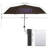 Custom Brown Light Purple Automatic Umbrella