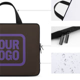 Custom Brown Light Purple Laptop Bag