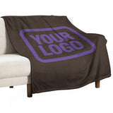 Custom Brown Light Purple Blanket