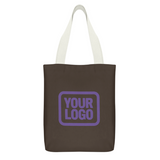 Custom Brown Purple Canvas Tote Bag