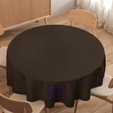 Custom Brown Purple Round Table Cloth