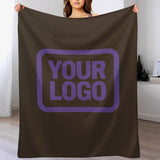 Custom Brown Light Purple Blanket