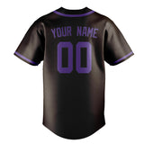Custom Brown & Light Purple Colors Design Sports Baseball Jersey