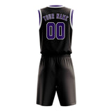 Custom Brown Light Purple Basketball Set