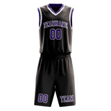 Custom Brown Light Purple Basketball Set
