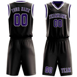 Custom Brown Light Purple Basketball Set