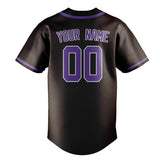 Custom Brown & Light Purple Colors Design Sports Baseball Jersey