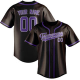 Custom Brown & Light Purple Colors Design Sports Baseball Jersey