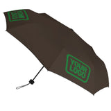 Custom Brown Emerald Green Automatic Umbrella