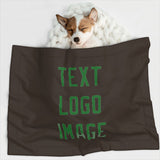 Custom Brown Emerald Green Pet Blanket