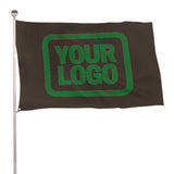 Custom Brown Emerald Green Flag