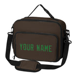 Custom Brown Emerald Green Lunch Bag