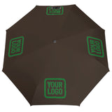 Custom Brown Emerald Green Automatic Umbrella