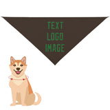 Custom Brown Emerald Green Pet Scarf