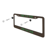 Custom Brown Emerald Green License Plate Frame