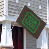 Custom Brown Emerald Green Flag