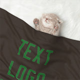 Custom Brown Emerald Green Pet Blanket