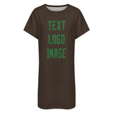 Custom Brown Emerald Green Nachthemd