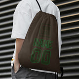 Custom Brown Olive Drawstring Bag