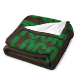 Custom Brown Emerald Green Blanket