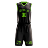 Custom Brown Emerald Green Basketball Set