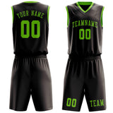 Custom Brown Emerald Green Basketball Set