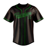 Custom Brown & Emerald Green Colors Design Sports Baseball Jersey
