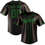 Custom Brown & Emerald Green Colors Design Sports Baseball Jersey