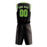 Custom Brown Emerald Green Basketball Set