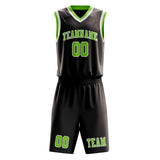 Custom Brown Emerald Green Basketball Set