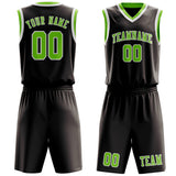 Custom Brown Emerald Green Basketball Set
