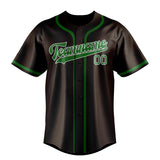 Custom Brown & Emerald Green Colors Design Sports Baseball Jersey