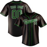 Custom Brown & Emerald Green Colors Design Sports Baseball Jersey