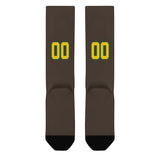 Custom Brown Gold Knee-High Sock