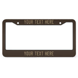 Custom Brown Light Khaki License Plate Frame