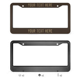 Custom Brown Light Khaki License Plate Frame