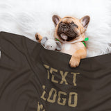 Custom Brown Light Khaki Pet Blanket