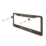 Custom Brown Light Khaki License Plate Frame