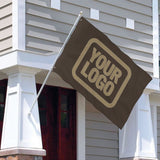 Custom Brown Light Khaki Flag