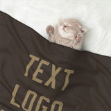 Custom Brown Light Khaki Pet Blanket
